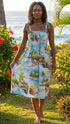 Women’s Smocked Tube Dress – Paradise Island Surf Print