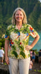 Parrot Monstera Women's Hawaiian Camp Shirt