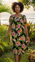Pineapple Hibiscus Cotton Muu Muu Dress