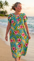 Pineapple Hibiscus Cotton Muu Muu Dress