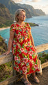 Pineapple Hibiscus Cotton Muu Muu Dress