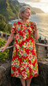 Pineapple Hibiscus Cotton Muu Muu Dress