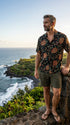 Pineapples Original Kamehameha Men's Hawaiian Aloha Rayon Vintage Shirt