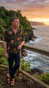 Pineapples Original Kamehameha Men's Hawaiian Aloha Rayon Vintage Shirt