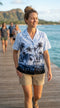 Pineapples View Women's Hawaiian Camp Shirt