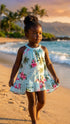 RJC Baby Girls Flamingo Paradise Halter Ruffle Hawaiian 2pc Dress Set