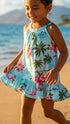 RJC Baby Girls Flamingo Paradise Halter Ruffle Hawaiian 2pc Dress Set