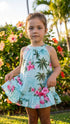 RJC Baby Girls Flamingo Paradise Halter Ruffle Hawaiian 2pc Dress Set