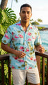 Pink Flamingo Hibiscus Men's Hawaiian Shirt