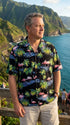 Pacific Legend Mens Pink Flamingo Paradise Shirt, additional view 2 of 5