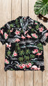 Pink Flamingo HIbiscus Women's Hawaiian Camp Shirt