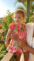 RJC Baby Girls Plumeria Sunshine Puff Sleeve Hawaiian 2pc Dress Set