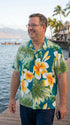 Paradise Found Men's Plumeria Beauty Hawaiian Shirt
