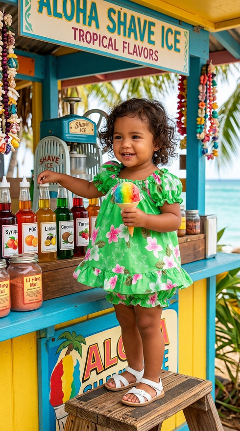 RJC Baby Girls Plumeria Garden Puff Sleeve 2pc Set