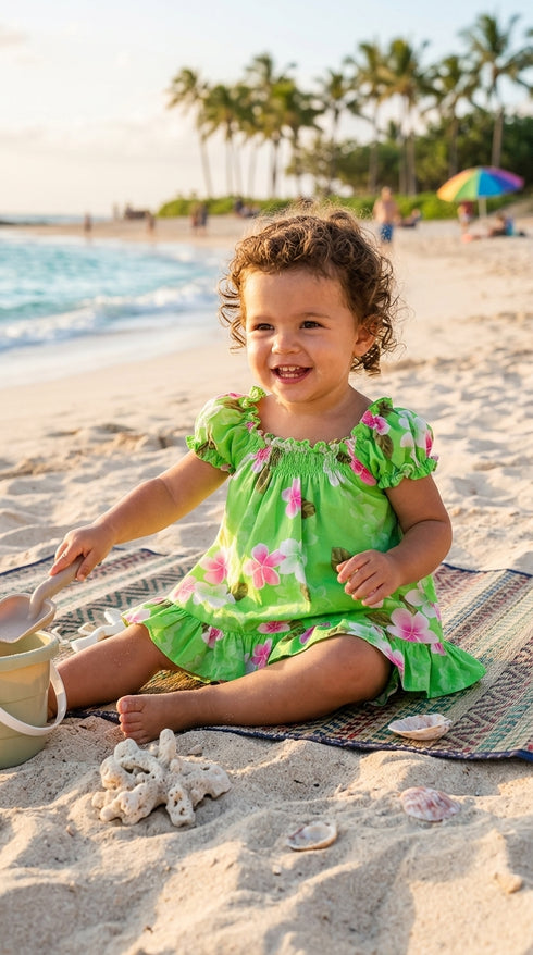RJC Baby Girls Plumeria Garden Puff Sleeve 2pc Set