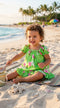 RJC Baby Girls Plumeria Garden Puff Sleeve 2pc Set