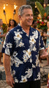 Pacific Legend Mens Plumeria Hibiscus Feather Fern Shirt
