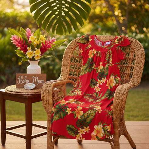 RJC Women's Tropical Summer Hibiscus Muumuu Dress