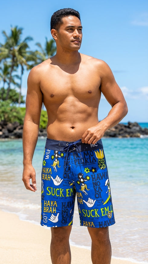 Hawaiian Island Creations (HIC) 19" Suck Em Up 8 Way Stretch Boardshorts