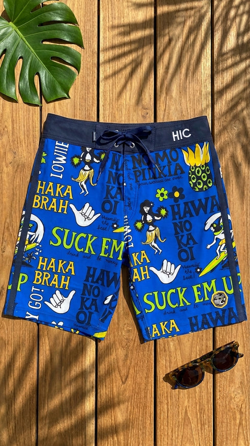 Hawaiian Island Creations (HIC) 19" Suck Em Up 8 Way Stretch Boardshorts