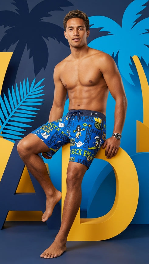 Hawaiian Island Creations (HIC) 19" Suck Em Up 8 Way Stretch Boardshorts