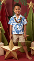Delicate Tropical Hawaiian Aloha Boys 2pc Cabana Set