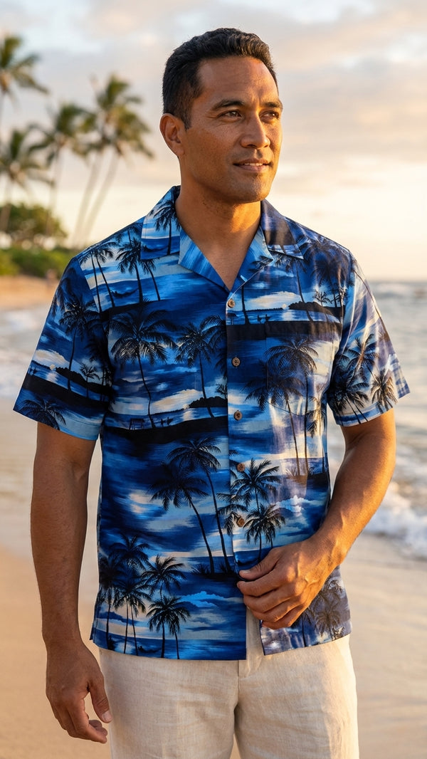 Night Time Surf Men's Hawaiian Shirt