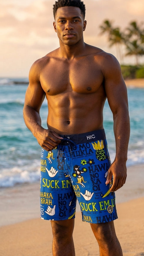 Hawaiian Island Creations (HIC) 19" Suck Em Up 8 Way Stretch Boardshorts