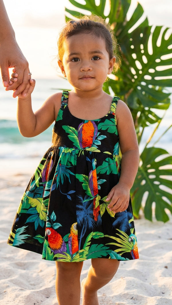 RJC Girls Jungle Parrot Bungee Dress