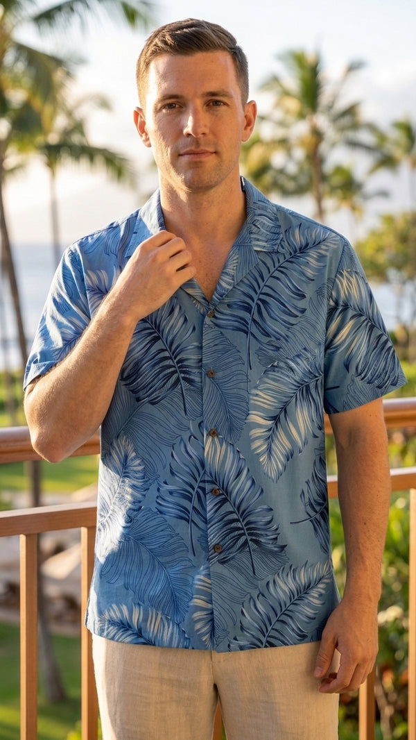 RJC Mens Graceful Fern Poly Cotton Blend Shirt