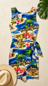 Hibiscus Hawaiian Islands Women's Mock Wrap Hawaiian Sarong Dress