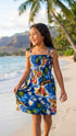 RJC Girl's Hibiscus Hawaiian Islands Hawaiian Smocked Dress