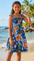 RJC Girl's Hibiscus Hawaiian Islands Hawaiian Smocked Dress