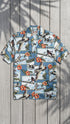 RJC Mens Hibiscus Fighter Airplane Shirt