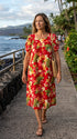 RJC Women's Rainbow Plumeria Muumuu Dress
