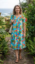 RJC Women's Rainbow Plumeria Muumuu Dress