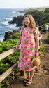 RJC Women's Rainbow Plumeria Muumuu Dress