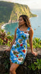 Clearance – Women’s A-Line Dress – Red Hibiscus Island Print – Slimming Bodice