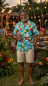 Red Hibiscus Island Men's Hawaiian Shirt
