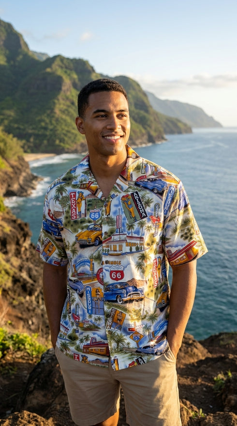Pacific Legend Mens M to 4X Route RT 66 Shirt