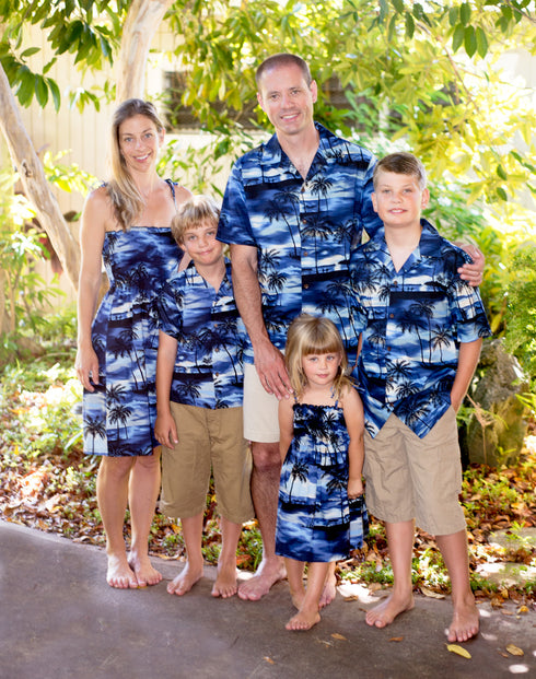 Women’s Smocked Tube Dress – Night Time Surf Print