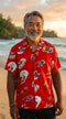 Santa Island Fun Activities Men's Hawaiian Shirt