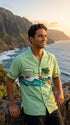 Santa Parasailing Hang Gliding Canoeing Men's Hawaiian Shirt