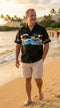 Santa Parasailing Hang Gliding Canoeing Men's Hawaiian Shirt