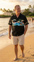 Santa Parasailing Hang Gliding Canoeing Men's Hawaiian Shirt