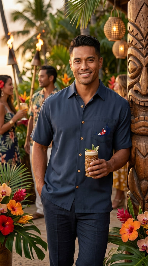 Bamboo Cay Santa's Catch of the Day Embroidered Shirt, view 4 of 8