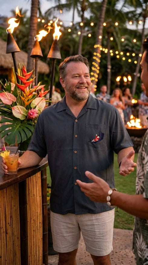Bamboo Cay Santa's Catch of the Day Embroidered Shirt, view 2 of 8