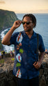 Santa's Christmas Rapids Panel Men's Hawaiian Shirt