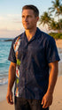 Santa's Christmas Rapids Panel Men's Hawaiian Shirt