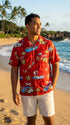 Santa's Hawaiian Christmas Vacation Men's Hawaiian Shirt